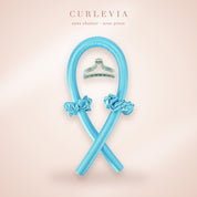 Kit boucleur sans chaleur Curlevia bleu ciel avec pince