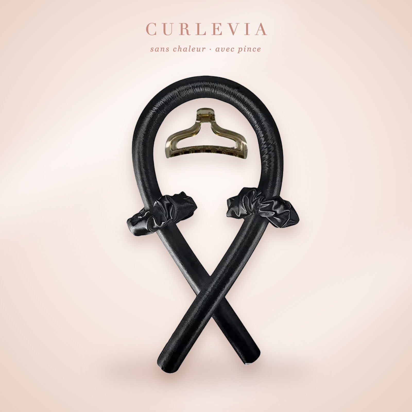 Kit boucleur sans chaleur Curlevia noir avec pince