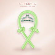 Kit boucleur sans chaleur Curlevia vert pastel avec pince